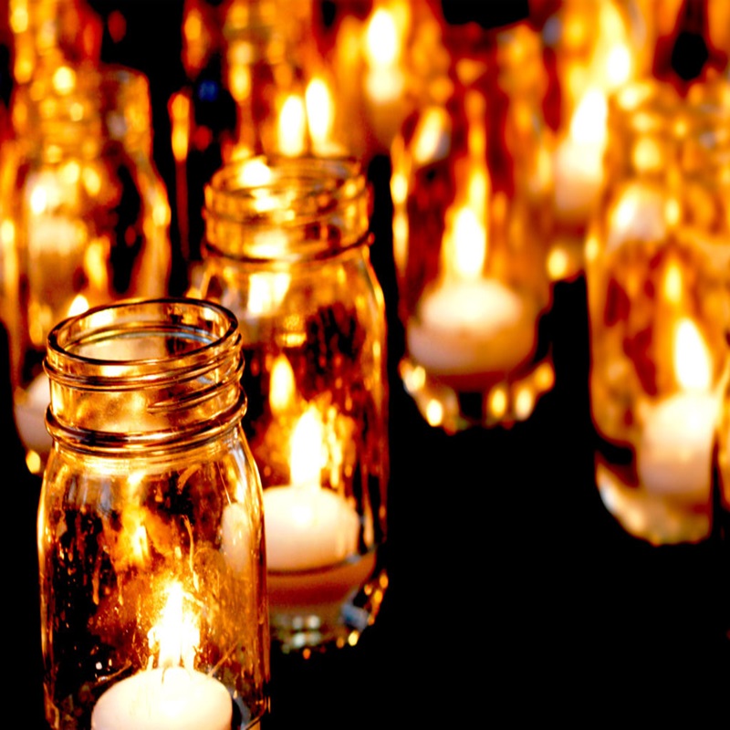 ビンの中のローソク